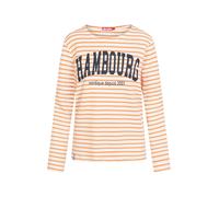 Derbe Hamburg W-03-LS Hambourg Striped Donna Maniche Lunghe