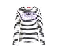 Derbe Hamburg W-03-LS Hambourg Striped Donna Maniche Lunghe