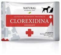 Derbe Natural Derma Pet by Salviette Detergenti alla Clorexidina per Cani Gatti e Cuccioli 100% Biodegradabili