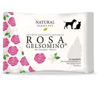 Derbe Natural Derma Pet by Salviette Detergenti per Cani Gatti e Cuccioli Rosa e Gelsomino
