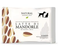 Derbe Natural Derma Pet by Salviette Latte di Mandorle per Cani Gatti e Cuccioli 1 Pz 100% Biodegradabili