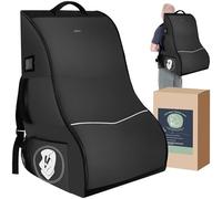 DerBiedersinn Borsa da viaggio per seggiolino auto per aereo, imbottita, per seggiolino auto, per aeroporto, con fondo resistente all'usura, compatibile con tutti i seggiolini auto, colore nero