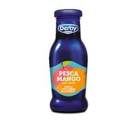 Derby Blue Succo di Frutta Gusto Pesca Mango Senza Zuccheri Aggiunti 200ml x24, Senza Glutine