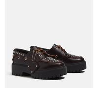 Derby con zeppa, in pelle, con borchie, STONE STREET BOAT SHOE Rosso 36
