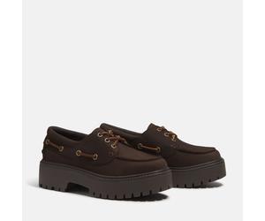 Derby con zeppa, in pelle, STONE STREET BOAT SHOE Marrone 36
