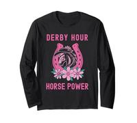 Derby Day Equitazione Cavallo Floreale Corse di cavalli Maglia a Manica