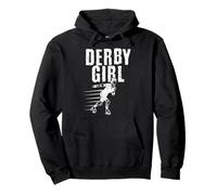 Derby Girl Roller Derby Skater Rink Queen Felpa con Cappuccio