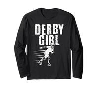 Derby Girl Roller Derby Skater Rink Queen Maglia a Manica