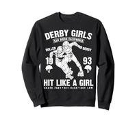 Derby Girls Hit Like A Girl Roller Derby 1993 Felpa
