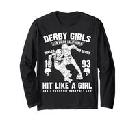 Derby Girls Hit Like A Girl Roller Derby 1993 Maglia a Manica