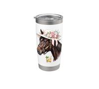 Derby Horse Cappello floreale Horseback Mint Julep Equestre Bicchiere termico in acciaio inox doppia parete