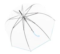 Derby Ombrello lungo Hit Lang AC Trasparente Blu I per donna con pulsante I Si apre con una semplice pressione del pulsante I Forma a campana I Stabile e resistente al vento