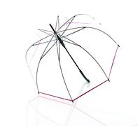 Derby Ombrello lungo Hit Lang AC Trasparente Rosa I per donna con pulsante I Si apre con una semplice pressione del pulsante I Forma a campana I Stabile e resistente al vento
