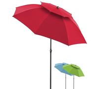 derby Ombrellone da 200 cm, ombrellone per spiaggia, balcone e terrazza, regolabile in altezza, con protezione UV, ombrellone pieghevole, per spiaggia e piscina all'aperto, ombrellone da spiaggia