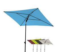 Derby ombrellone da balcone 180x120cm in azzurro I rettangolare per balcone e terrazza I con cursore di apertura I da giardino regolabile in altezza