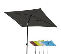 Derby ombrellone da balcone 180x120cm nel colore antracite I rettangolare per balcone e terrazza I con cursore per l'apertura I da giardino regolabile