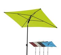 Derby ombrellone da balcone e terrazza 180x120cm in verde mela I rettangolare I con cursore per l'apertura I da giardino regolabile in altezza
