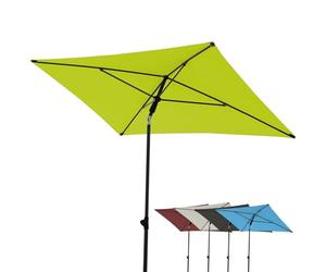 Derby ombrellone da balcone e terrazza 180x120cm in verde mela I rettangolare I con cursore per l'apertura I da giardino regolabile in altezza