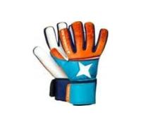 Derbystar Bundesliga Goalie - Guanti da portiere, colore: Bianco/Arancione/Blu 10.5