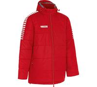 Derbystar Hyper-Giacca da Stadio, Unisex-Adulto, Rosso/Bianco, M