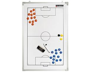 Derbystar - Lavagna Tattica Calcio 45 X 30 Cm, Colore Bianco