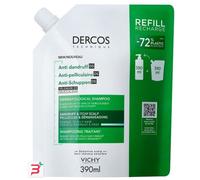 Vichy Dercos Anti-Dandruff Dermatological Shampoo for Normal to Oily Hair 390ml Refill
