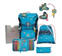 DerDieDas ErgoFlex Easy LED Set di borse per la scuola 5 pezzi Rainbow Star (TAS039675)