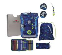 DerDieDas ErgoFlex Easy LED Set di borse per la scuola 5 pezzi blu