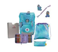 DerDieDas ErgoFlex Easy LED Set di borse per la scuola 5 pezzi blu