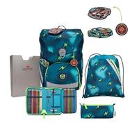 DerDieDas ErgoFlex Easy Magic Light - Set di zaini per la scuola, 5 pezzi, Blu, ErgoFlex Easy Set