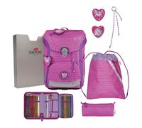 DerDieDas ErgoFlex Easy - Zaino scolastico Set 5tlg. 950 g (Purple Unicorn) viola