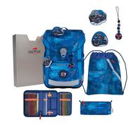 DerDieDas ErgoFlex Easy - Zaino scolastico Set 5tlg. 950 g (Turbo Speed) blu