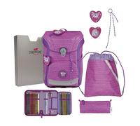 DerDieDas ErgoFlex Easy Set di borse per la scuola rosa
