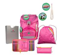 DerDieDas ErgoFlex Exklusiv Eco Schulranzenset 5-Teilig Pink Planet, Rosa Planet, Gioco ErgoFlex ECO