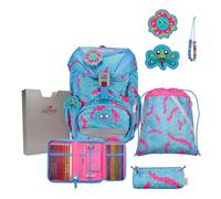 DerDieDas ErgoFlex - Set di 5 zaini per la scuola Happy Pixel, Happy Pixel, ErgoFlex Set