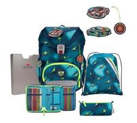 DerDieDas ErgoFlex Superlight Magic Light - Set di zaini per la scuola, 5 pezzi, Blu, ErgoFlex Superlight Set