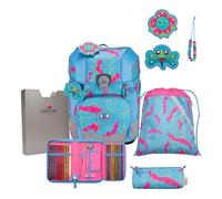 DerDieDas ErgoFlex Tiny Happy Pixel - Set di zaini per la scuola, 5 pezzi, Happy Pixel, ErgoFlex Tiny Set