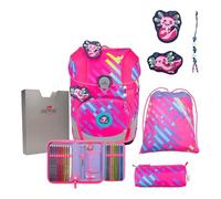 DerDieDas ErgoFlex Tiny Neon Set di borse per la scuola 6 pezzi Neon Punkie (TAS039693)