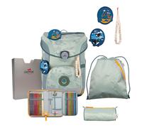 DerDieDas ErgoFlex Easy Exklusiv Neon Schulranzenset 5-teilig Grey Planet