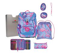 DerDieDas ErgoFlex Light Set di borse per la scuola 5 pezzi viola