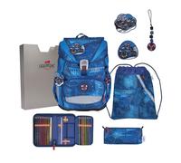 DerDieDas Set di zaini Ergoflex Superlight 5 pezzi. blu
