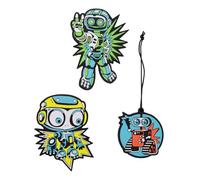 DerDieDas Wechselbuttons Blue Robot, Robot blu, Taglia unica, Bagagli