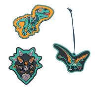 DerDieDas Pulsanti intercambiabili Dino Time, Dino Time, taglia unica, 3 bottoni intercambiabili.