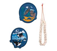 DerDieDas Wechselbuttons Grey Planet, Grigio Planet, Taglia unica, Bagagli