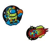 DerDieDas Wechselbuttons Set 2 teilig Neon Crazy