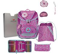 DerDieDas zaino della scuola ErgoFlex Light Set 6 -pezzi Sweet Sprinkles rosa