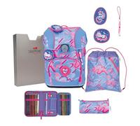 DerDieDas zaino della scuola ErgoFlex Tiny Superflash Set 6 -pezzi Magic Unicorn celeste