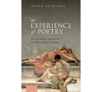 Derek Attridge The Experience of Poetry (Copertina rigida)