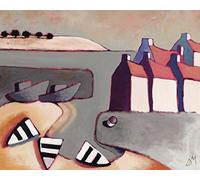 Derek Melville Harbour Ingresso Canvas Prints, Poliestere, Multicolore, 40 x 50 cm
