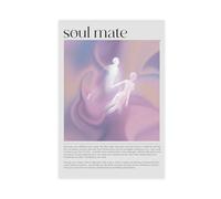 DERGEA Poster su tela con aura spirituale dell'anima gemella, decorazione artistica da parete per soggiorno e camera da letto, senza cornice, 30 x 45 cm